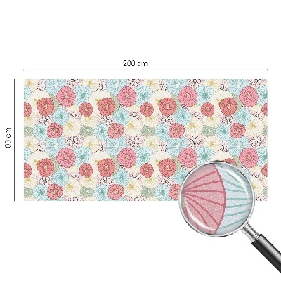 Samolepicí protisluneční fólie na okna Pastelové květiny