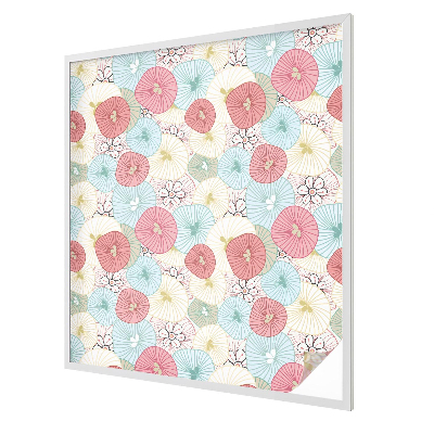 Samolepicí protisluneční fólie na okna Pastelové květiny