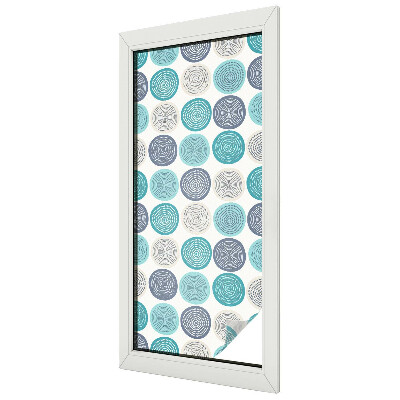 Samolepicí fólie na okna vitráž Geometrické kruhy