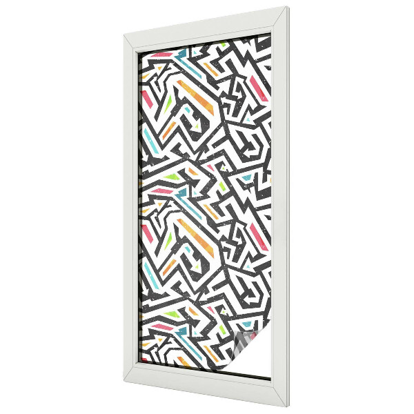 Samolepicí fólie na okna vitráž Abstraktní geometrie