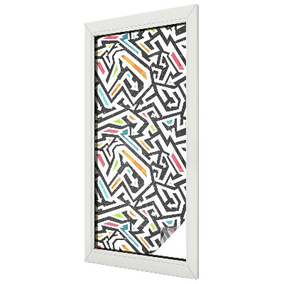 Samolepicí fólie na okna vitráž Abstraktní geometrie