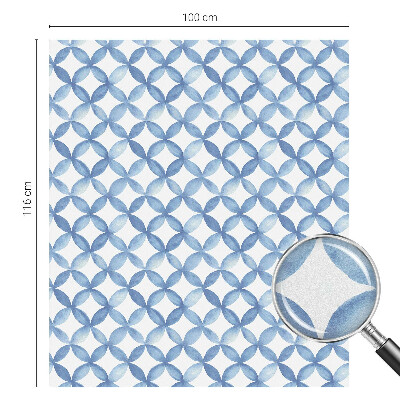 Dekorativní mléčná fólie na sklo Geometrické květiny