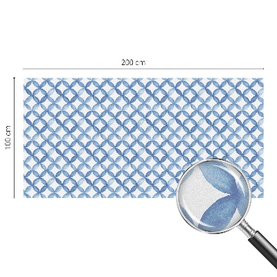 Dekorativní mléčná fólie na sklo Geometrické květiny