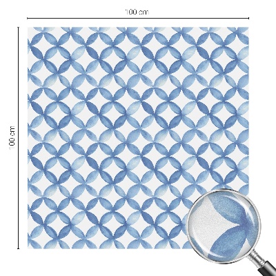 Dekorativní mléčná fólie na sklo Geometrické květiny