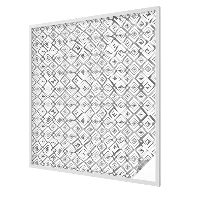 Samolepicí fólie na okna vitráž Kosočtvercová harmonie