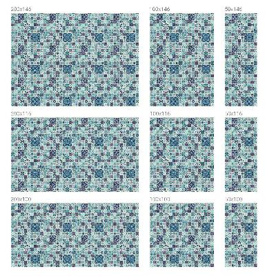 Dekorativní mléčná fólie na sklo Květinové dlaždice