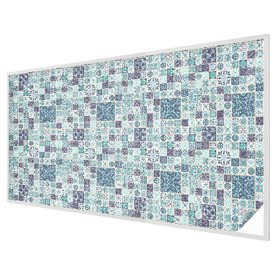 Dekorativní mléčná fólie na sklo Květinové dlaždice