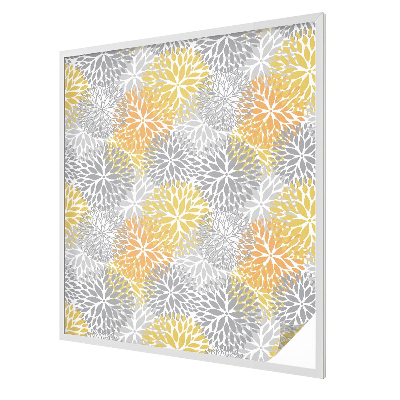 Samolepicí fólie na okna vitráž Barevné květiny