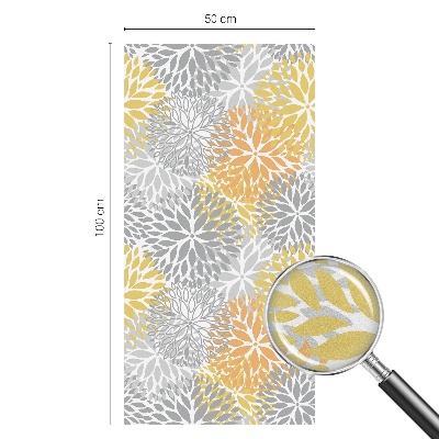 Samolepicí fólie na okna vitráž Barevné květiny