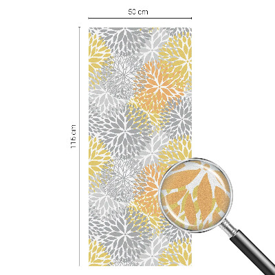 Samolepicí fólie na okna vitráž Barevné květiny