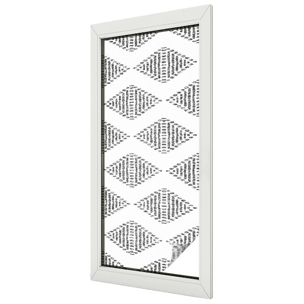 Dekorativní mléčná fólie na sklo Geometrické diamanty