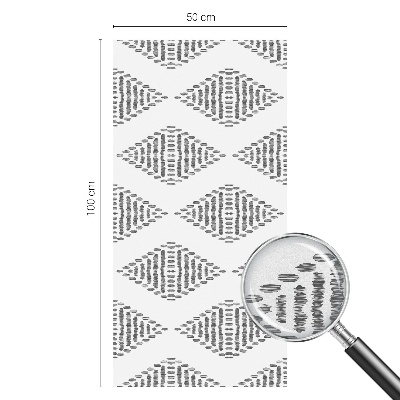 Dekorativní mléčná fólie na sklo Geometrické diamanty
