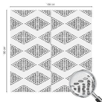 Dekorativní mléčná fólie na sklo Geometrické diamanty