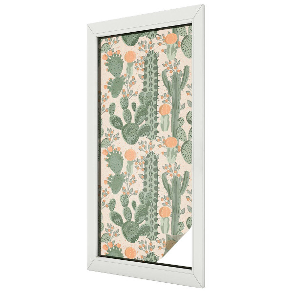 Samolepicí protisluneční fólie na okna Zelené sukulenty