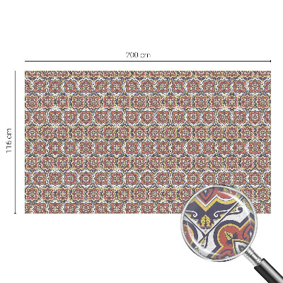 Dekorativní mléčná fólie na sklo Květinový ornament