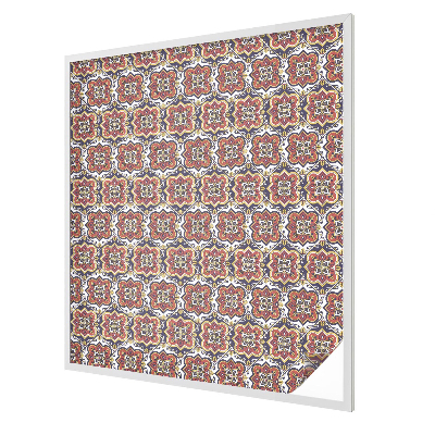 Dekorativní mléčná fólie na sklo Květinový ornament