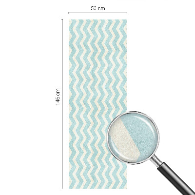 Dekorativní mléčná fólie na sklo Modrý cikcak