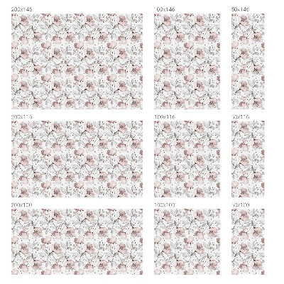 Dekorativní mléčná fólie na sklo Růžové listy