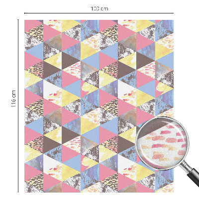 Samolepicí fólie na okna vitráž Barevné trojúhelníky