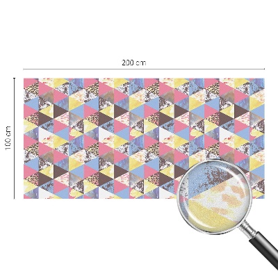 Samolepicí fólie na okna vitráž Barevné trojúhelníky