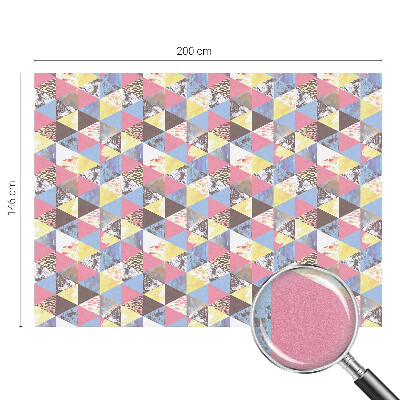 Samolepicí fólie na okna vitráž Barevné trojúhelníky