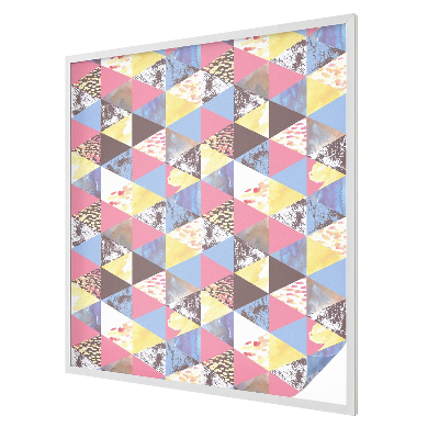 Samolepicí fólie na okna vitráž Barevné trojúhelníky