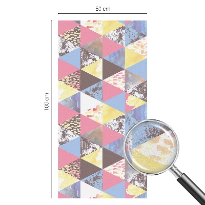 Samolepicí fólie na okna vitráž Barevné trojúhelníky