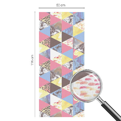 Samolepicí fólie na okna vitráž Barevné trojúhelníky