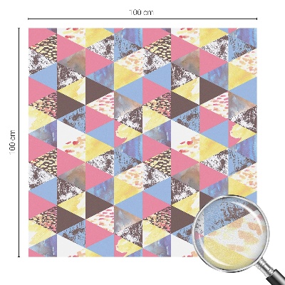 Samolepicí fólie na okna vitráž Barevné trojúhelníky