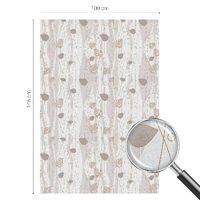 Dekorativní mléčná fólie na sklo Elegantní listy