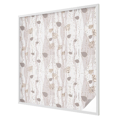 Dekorativní mléčná fólie na sklo Elegantní listy