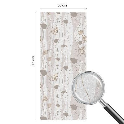 Dekorativní mléčná fólie na sklo Elegantní listy