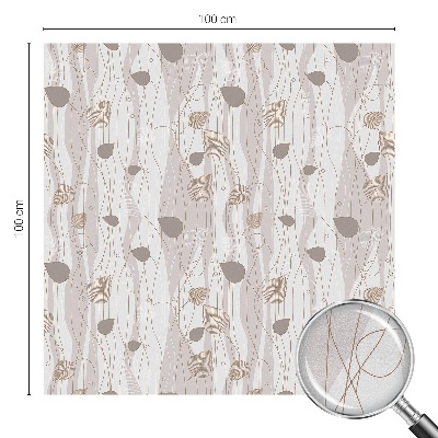 Dekorativní mléčná fólie na sklo Elegantní listy