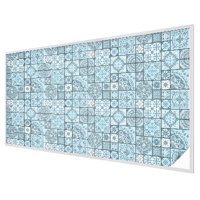 Samolepicí fólie na okna vitráž Modré dlaždice