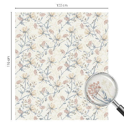 Dekorativní mléčná fólie na sklo Květiny harmonie