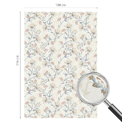 Dekorativní mléčná fólie na sklo Květiny harmonie