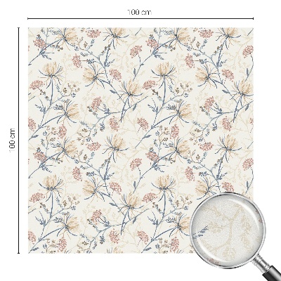 Dekorativní mléčná fólie na sklo Květiny harmonie