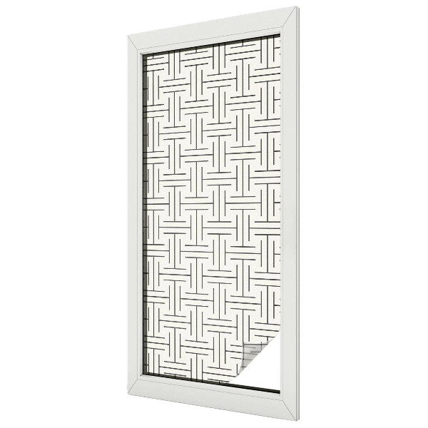 Dekorativní mléčná fólie na sklo Symetrický cop