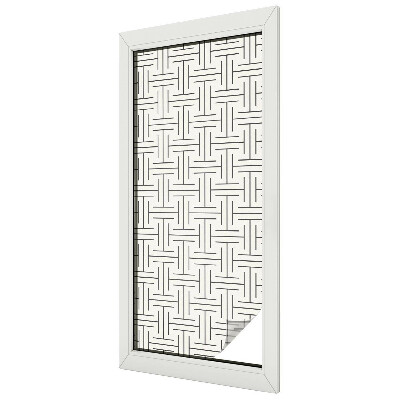 Dekorativní mléčná fólie na sklo Symetrický cop