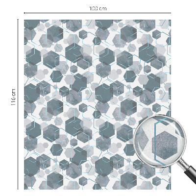 Samolepicí fólie na okna vitráž Geometrické šestiúhelníky