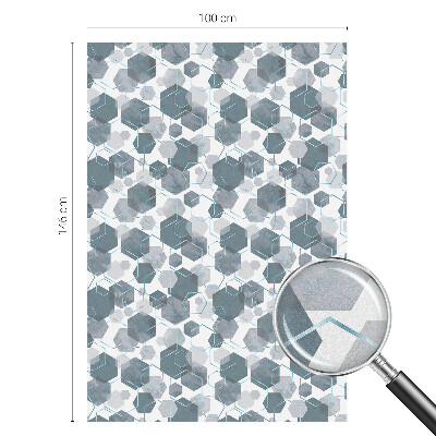 Samolepicí fólie na okna vitráž Geometrické šestiúhelníky