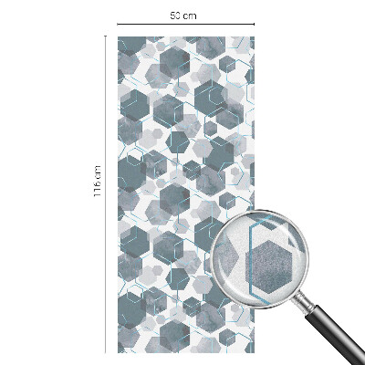 Samolepicí fólie na okna vitráž Geometrické šestiúhelníky