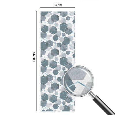 Samolepicí fólie na okna vitráž Geometrické šestiúhelníky