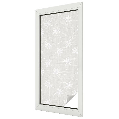 Dekorativní mléčná fólie na sklo Květinové vzory