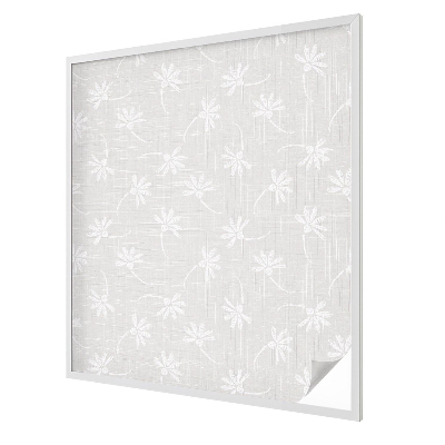 Dekorativní mléčná fólie na sklo Květinové vzory