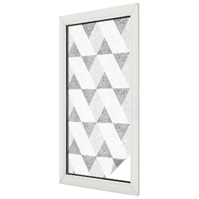 Samolepicí protisluneční fólie na okna Šedé trojúhelníky