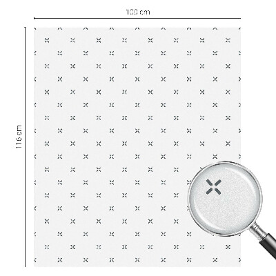 Dekorativní mléčná fólie na sklo Geometrické kříže