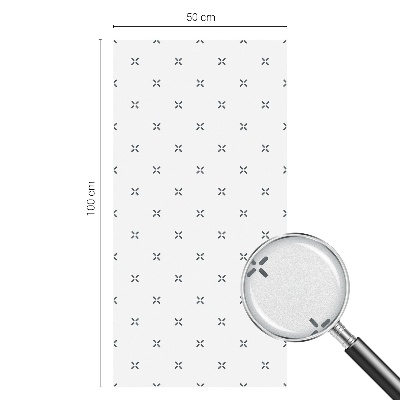 Dekorativní mléčná fólie na sklo Geometrické kříže