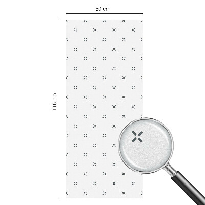 Dekorativní mléčná fólie na sklo Geometrické kříže