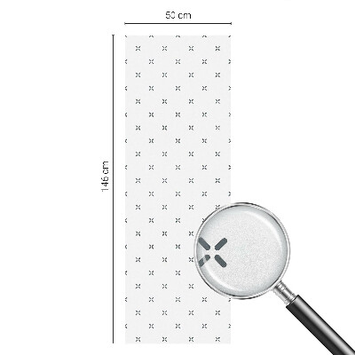 Dekorativní mléčná fólie na sklo Geometrické kříže